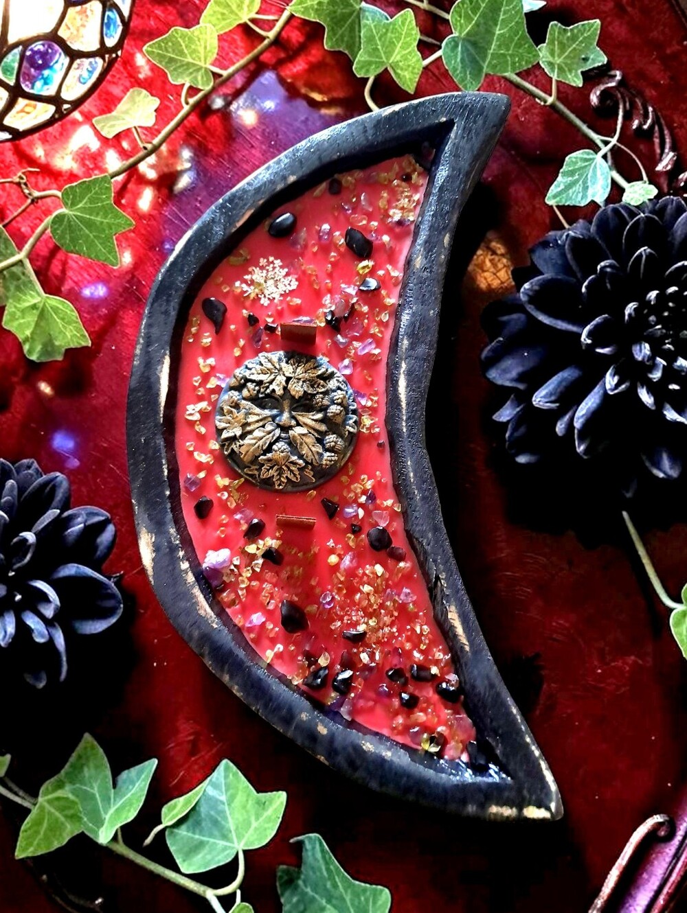 Hand Crafted , Wicked Worthy Wax, Awaken Earth wood moon candle